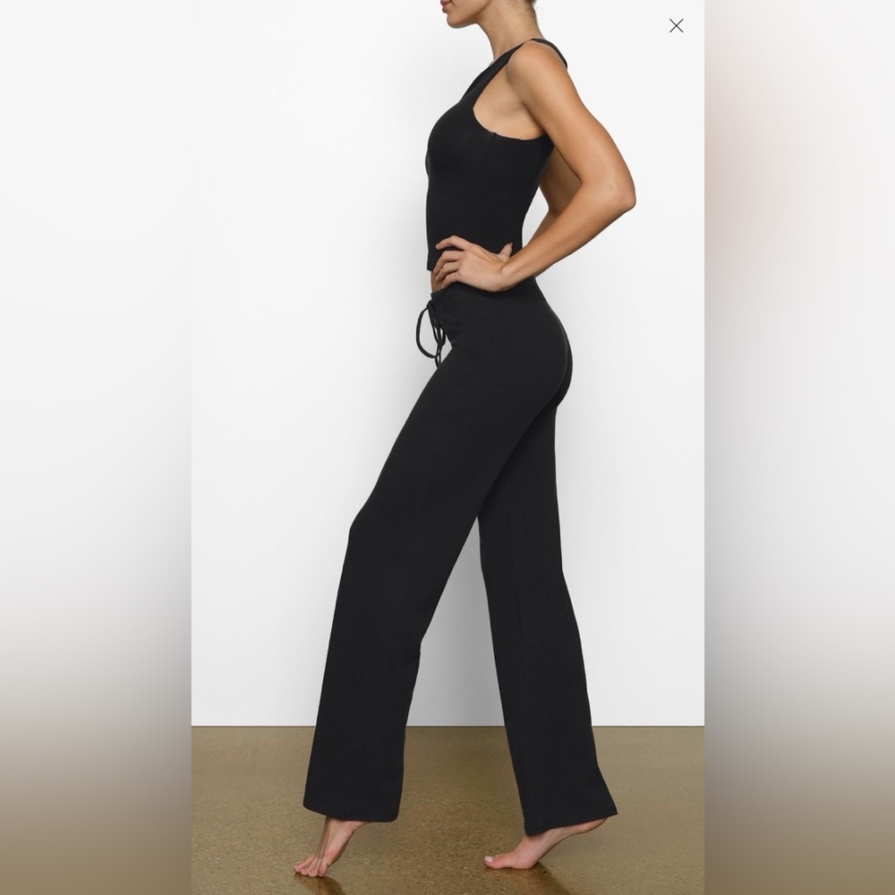 NWT SKIMS COTTON JERSEY STRAIGHT LEG PANT - Picture 2 of 7